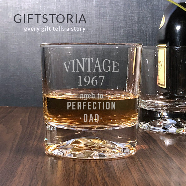 PERSONALIZED VINTAGE CRYSTAL ROCK GLASS (10 OZ)